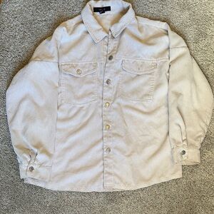 Forever 21 Cream Corduroy Shirt